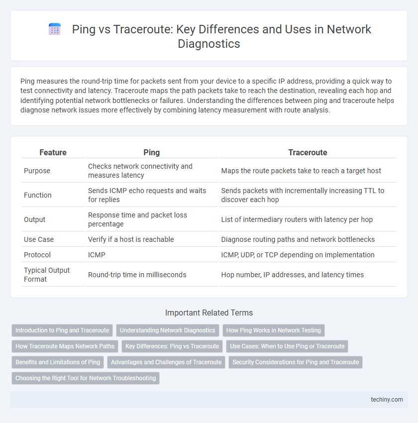 Ping vs Traceroute: Key Differences and Uses in Network Diagnostics