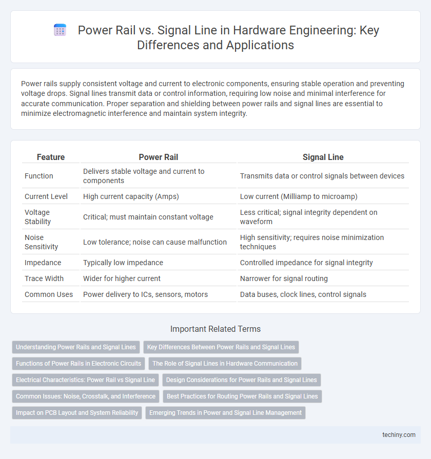 Power Rail vs. Signal Line in Hardware Engineering: Key Differences and Applications