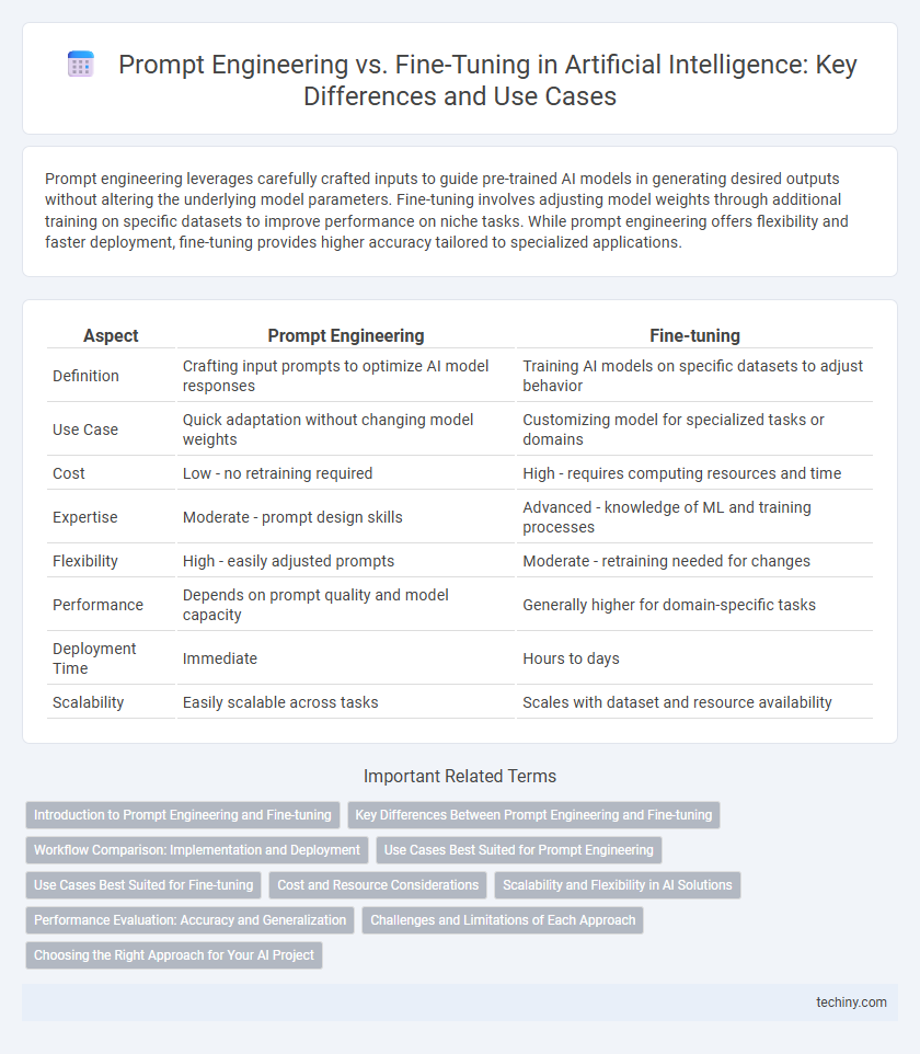Prompt Engineering vs. Fine-Tuning in Artificial Intelligence: Key Differences and Use Cases