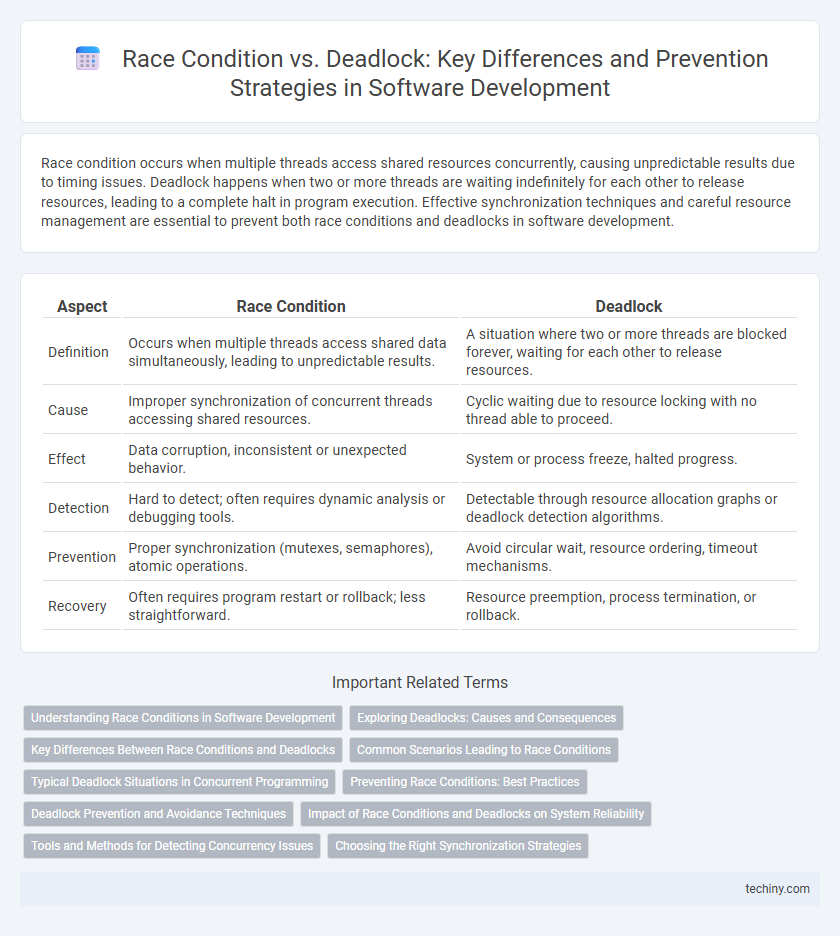Race Condition vs. Deadlock: Key Differences and Prevention Strategies in Software Development