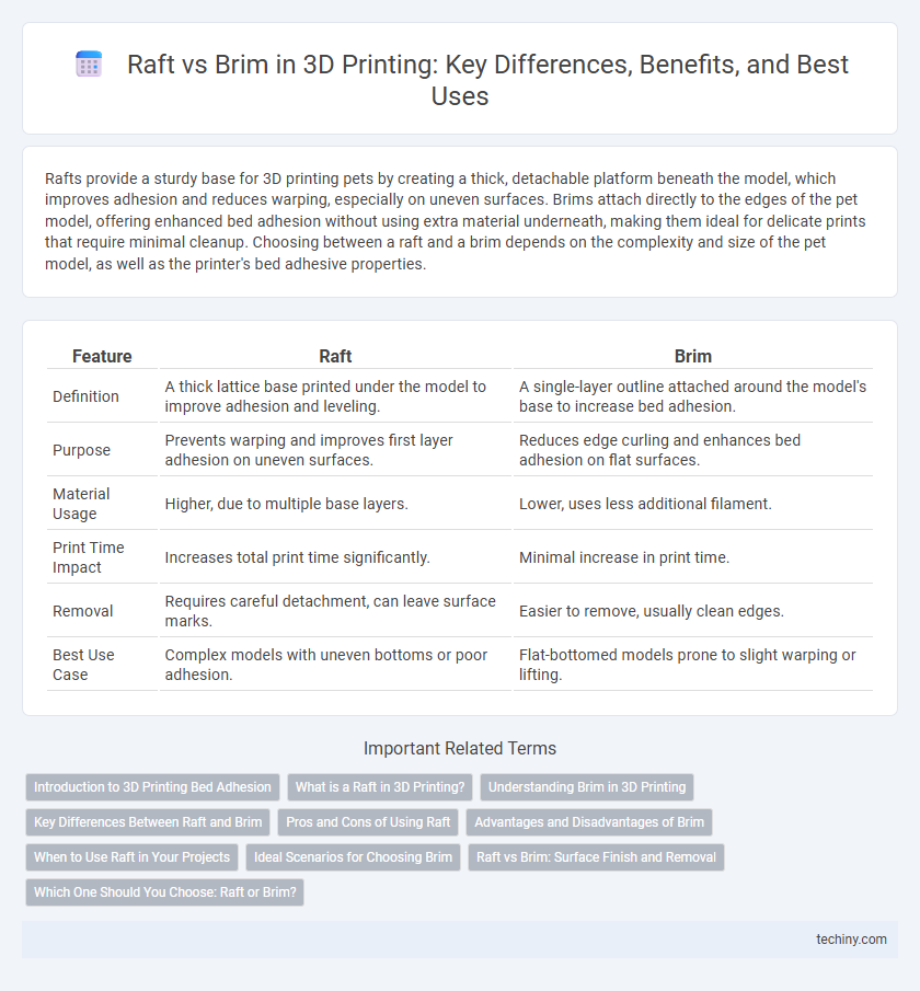 Raft vs Brim in 3D Printing: Key Differences, Benefits, and Best Uses