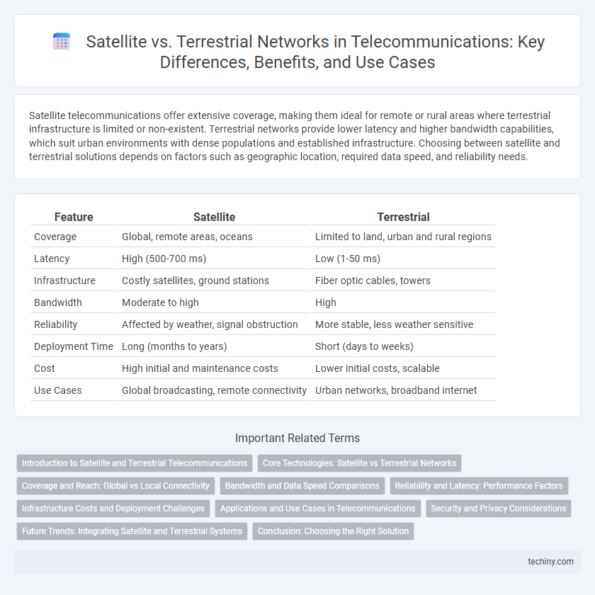 Satellite vs. Terrestrial Networks in Telecommunications: Key Differences, Benefits, and Use Cases
