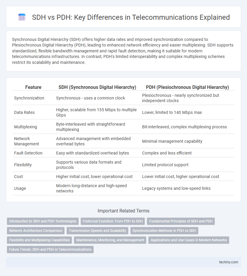 SDH vs PDH: Key Differences in Telecommunications Explained