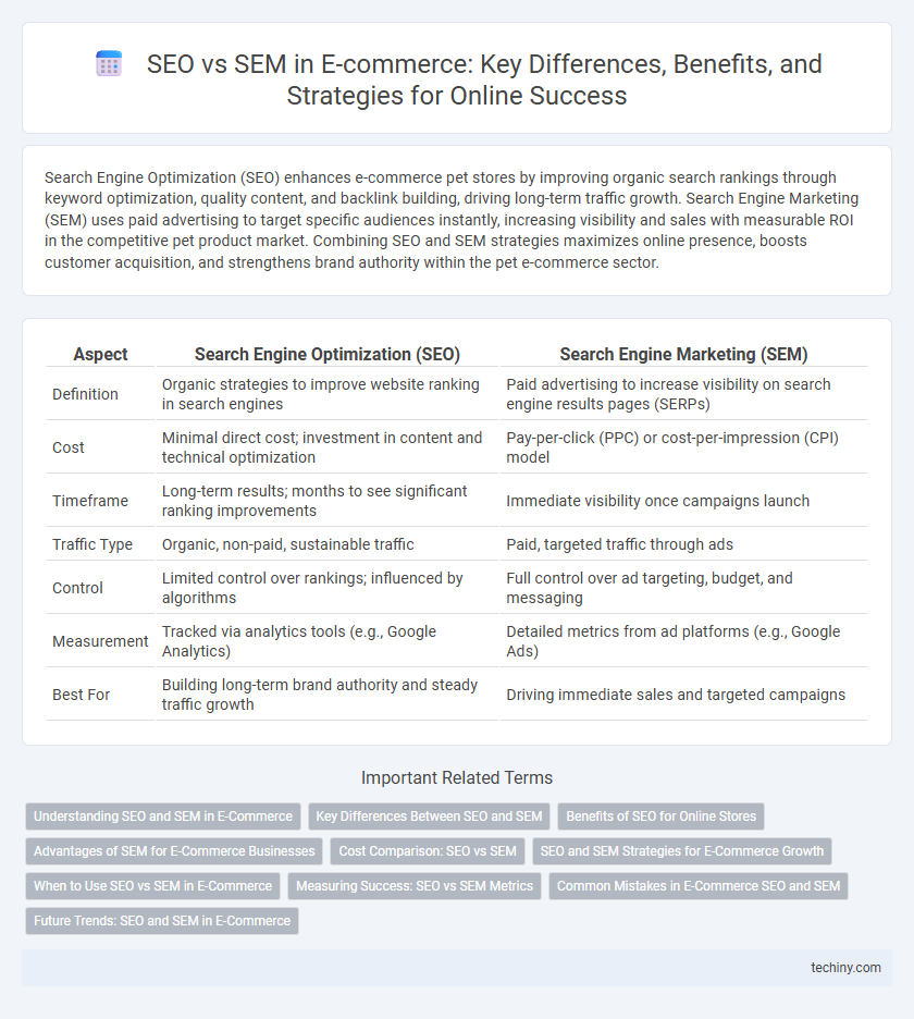 SEO vs SEM in E-commerce: Key Differences, Benefits, and Strategies for Online Success