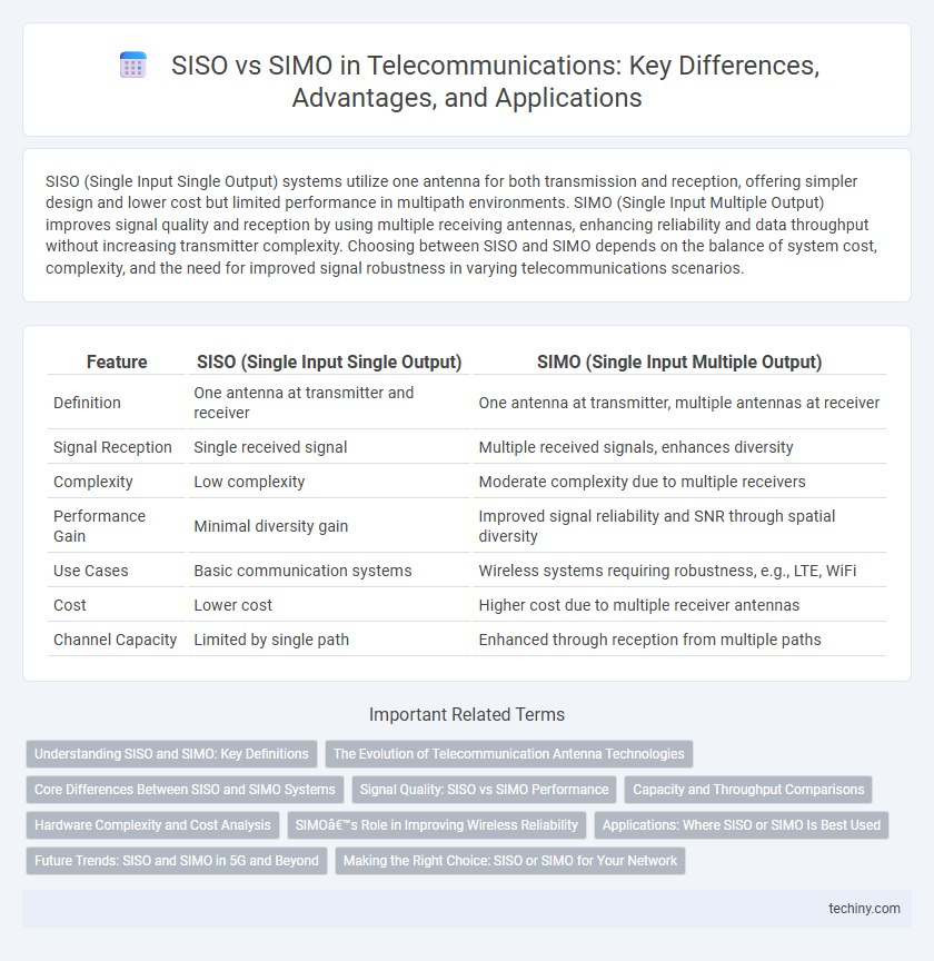 SISO vs SIMO in Telecommunications: Key Differences, Advantages, and Applications