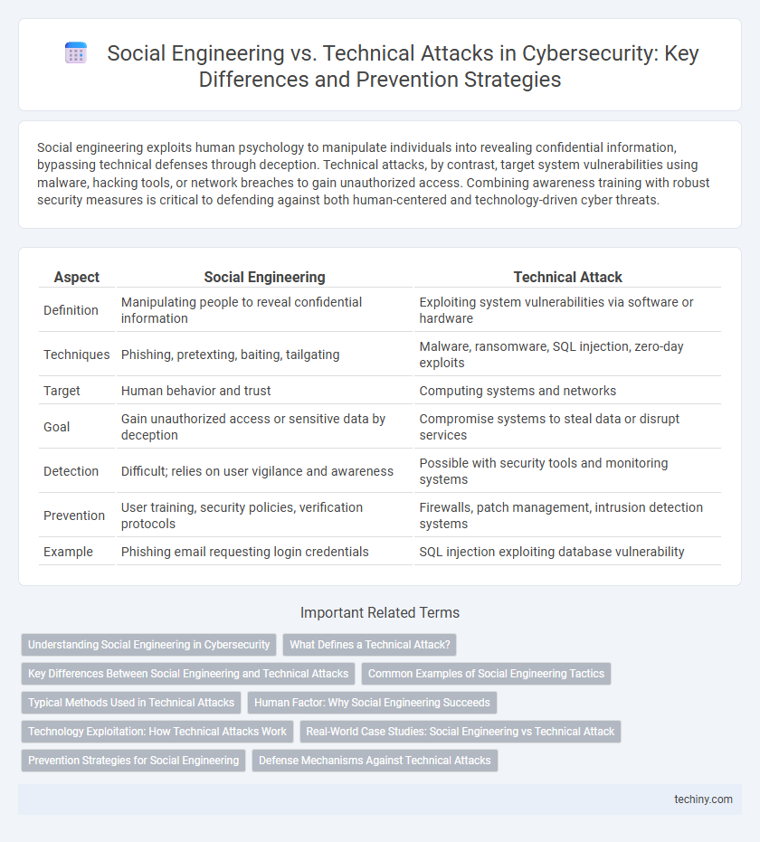Social Engineering vs. Technical Attacks in Cybersecurity: Key Differences and Prevention Strategies