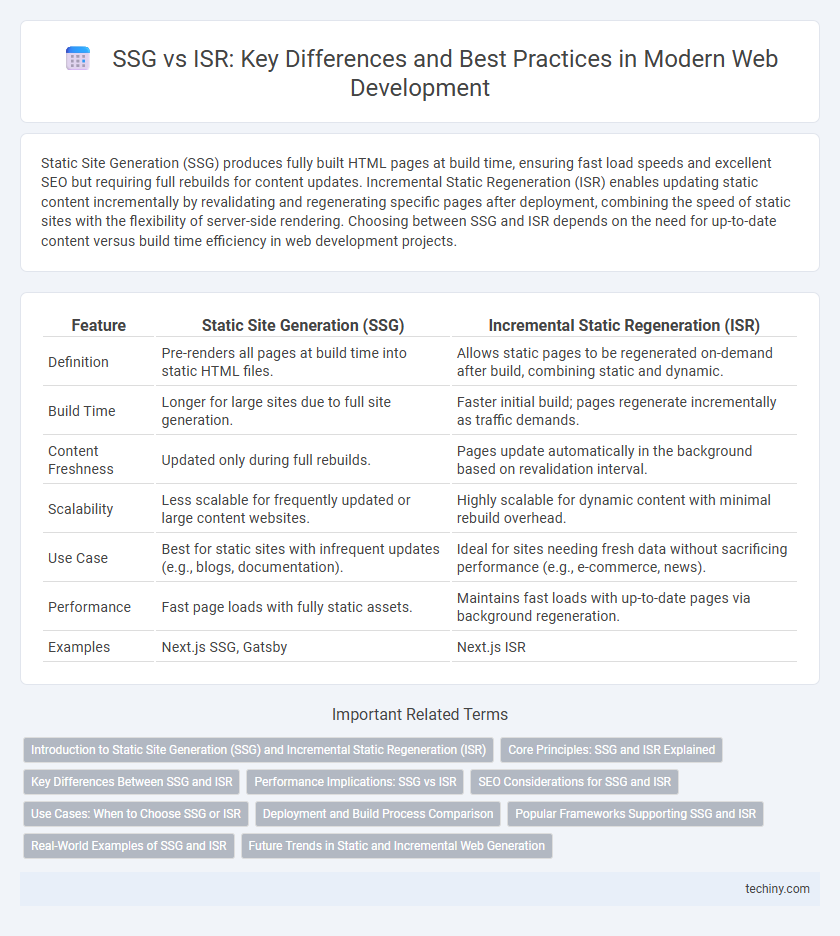 SSG vs ISR: Key Differences and Best Practices in Modern Web Development