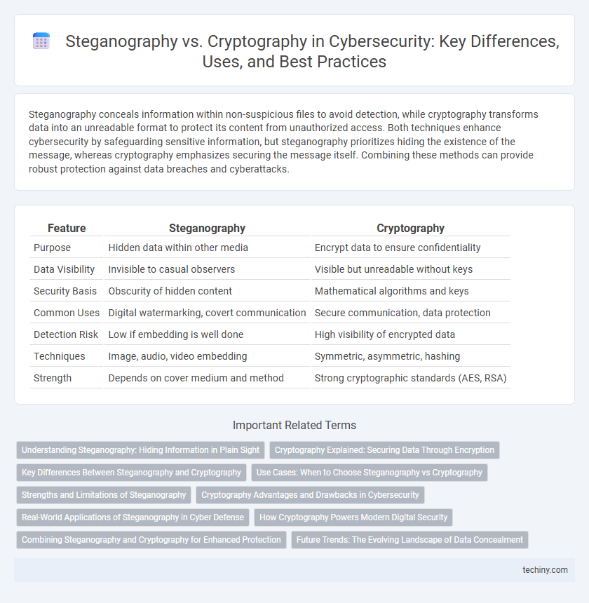Steganography vs. Cryptography in Cybersecurity: Key Differences, Uses, and Best Practices