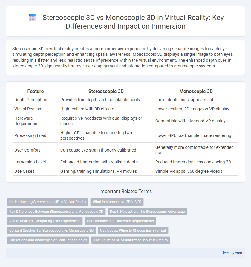 Stereoscopic 3D vs Monoscopic 3D in Virtual Reality: Key Differences and Impact on Immersion