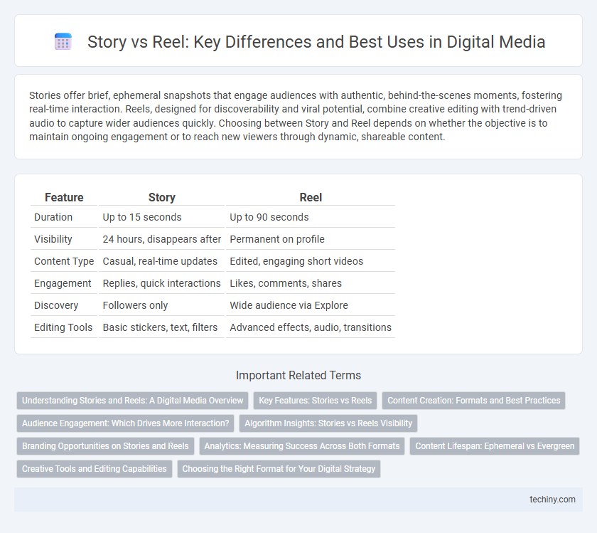 Story vs Reel: Key Differences and Best Uses in Digital Media