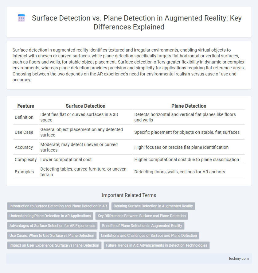 Surface Detection vs. Plane Detection in Augmented Reality: Key Differences Explained