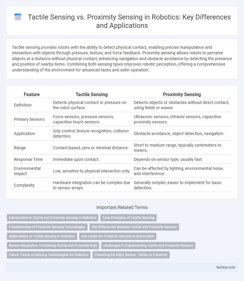 Tactile Sensing vs. Proximity Sensing in Robotics: Key Differences and Applications