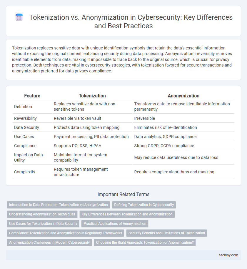 Tokenization vs. Anonymization in Cybersecurity: Key Differences and Best Practices