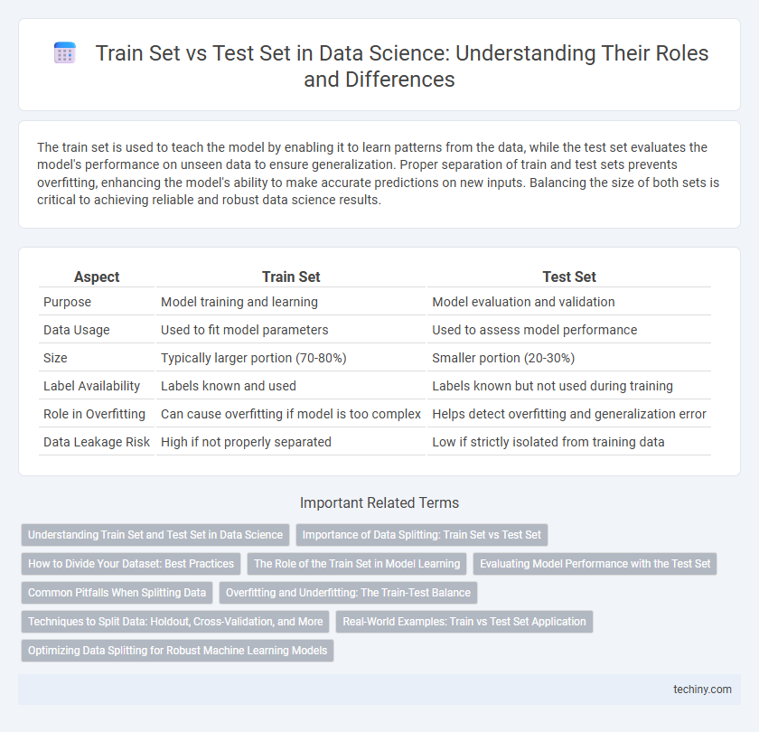 Train Set vs Test Set in Data Science: Understanding Their Roles and Differences