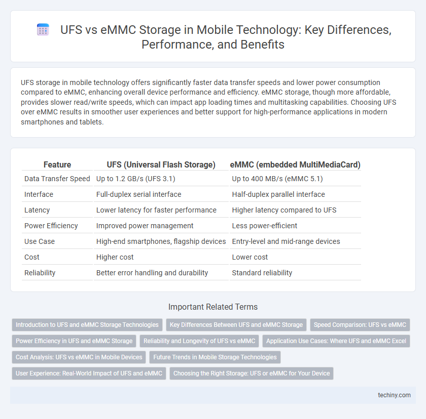 UFS vs eMMC Storage in Mobile Technology: Key Differences, Performance, and Benefits