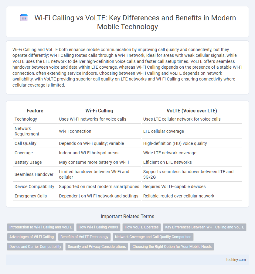 Wi-Fi Calling vs VoLTE: Key Differences and Benefits in Modern Mobile Technology
