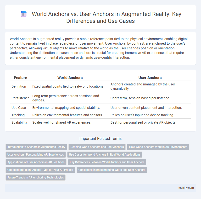 World Anchors vs. User Anchors in Augmented Reality: Key Differences and Use Cases