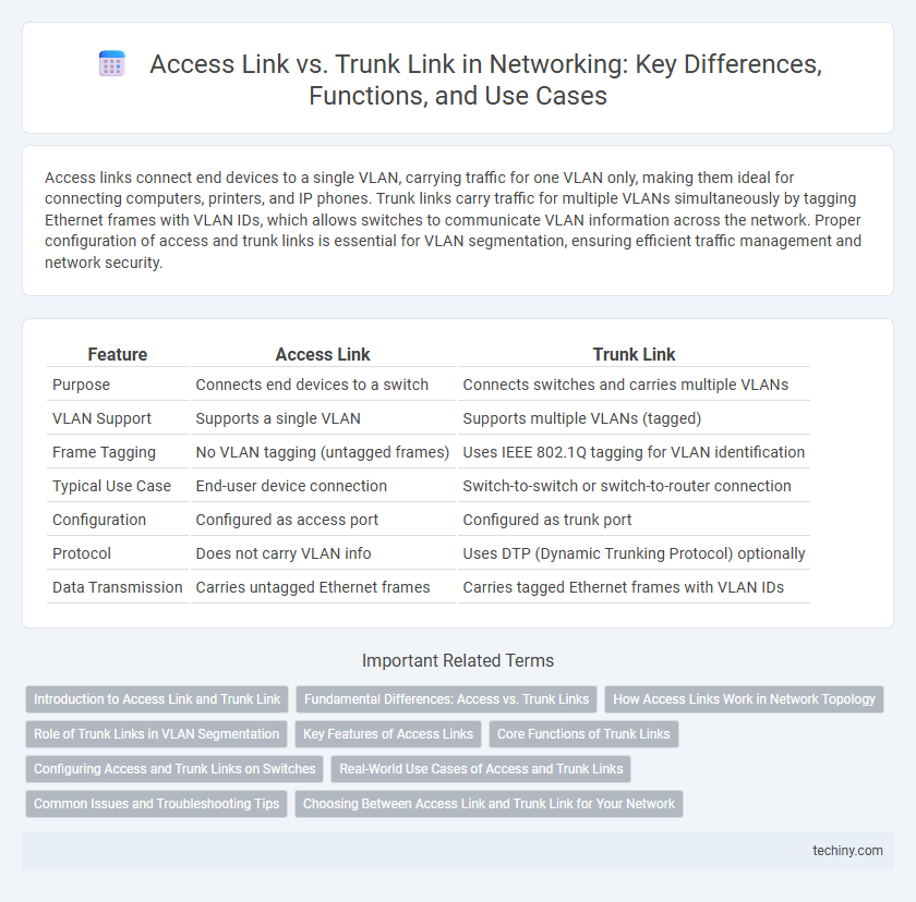 Access Link vs. Trunk Link in Networking: Key Differences, Functions, and Use Cases