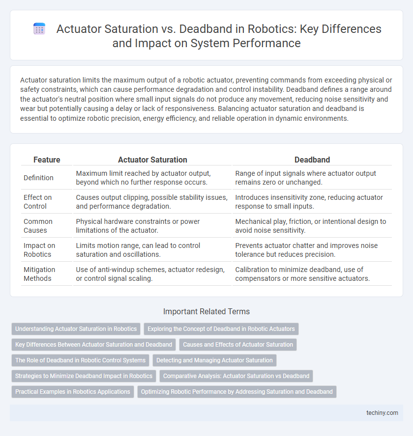 Actuator Saturation vs. Deadband in Robotics: Key Differences and Impact on System Performance