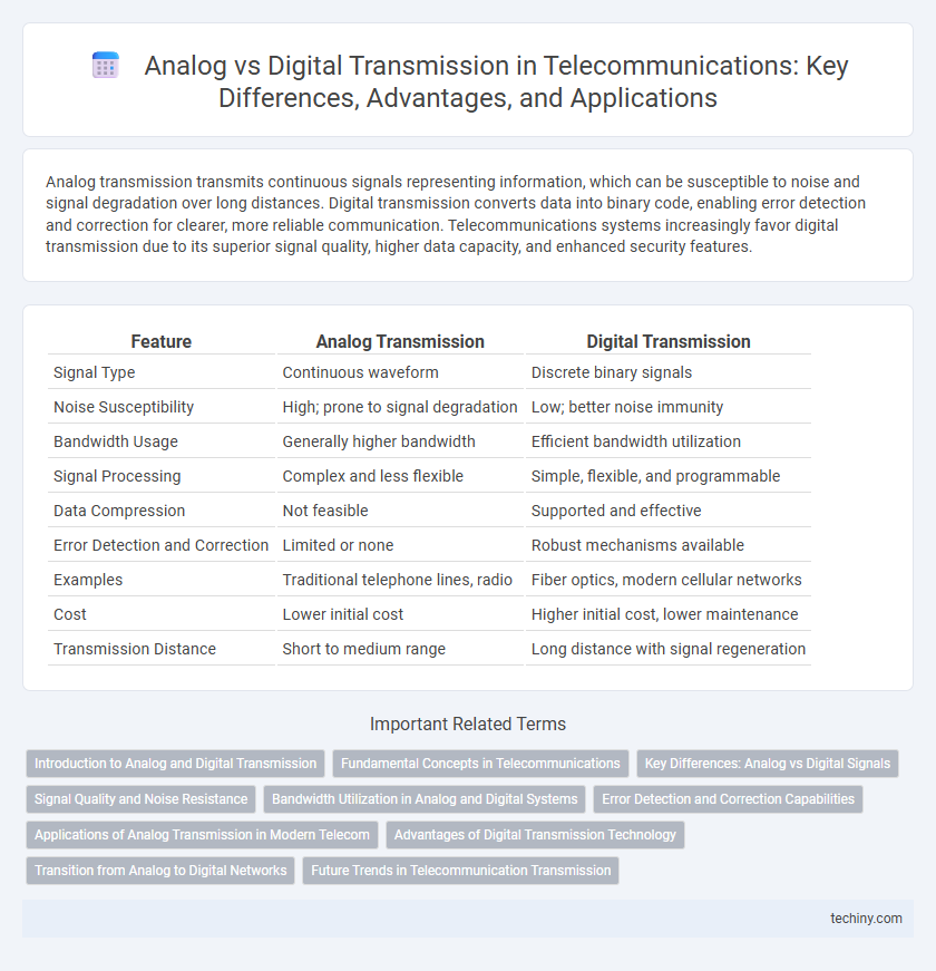 Analog vs Digital Transmission in Telecommunications: Key Differences, Advantages, and Applications