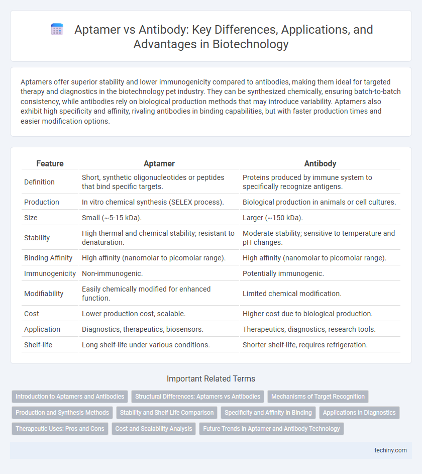 Aptamer vs Antibody: Key Differences, Applications, and Advantages in Biotechnology