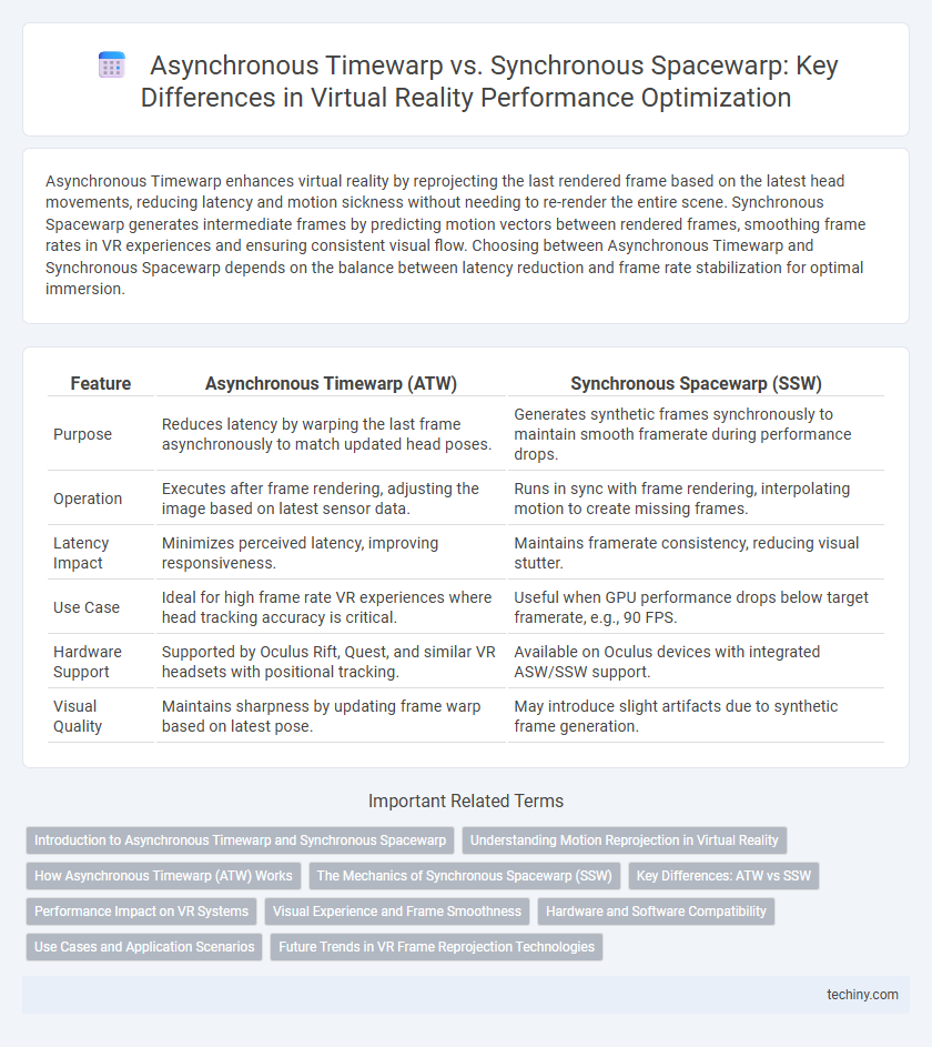 Asynchronous Timewarp vs. Synchronous Spacewarp: Key Differences in Virtual Reality Performance Optimization