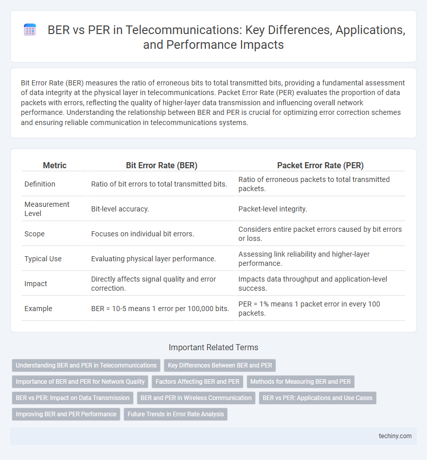 BER vs PER in Telecommunications: Key Differences, Applications, and Performance Impacts