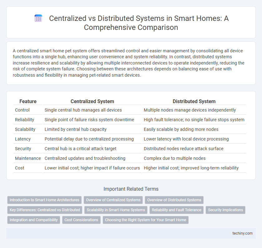 Centralized vs Distributed Systems in Smart Homes: A Comprehensive Comparison