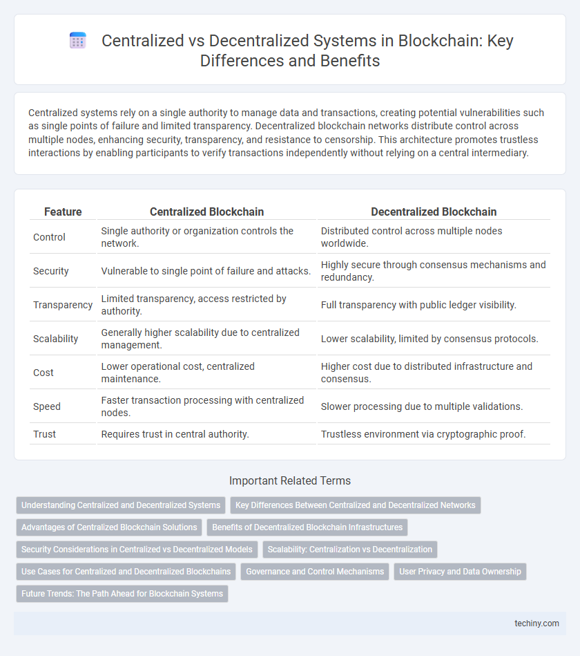 Centralized vs Decentralized Systems in Blockchain: Key Differences and Benefits