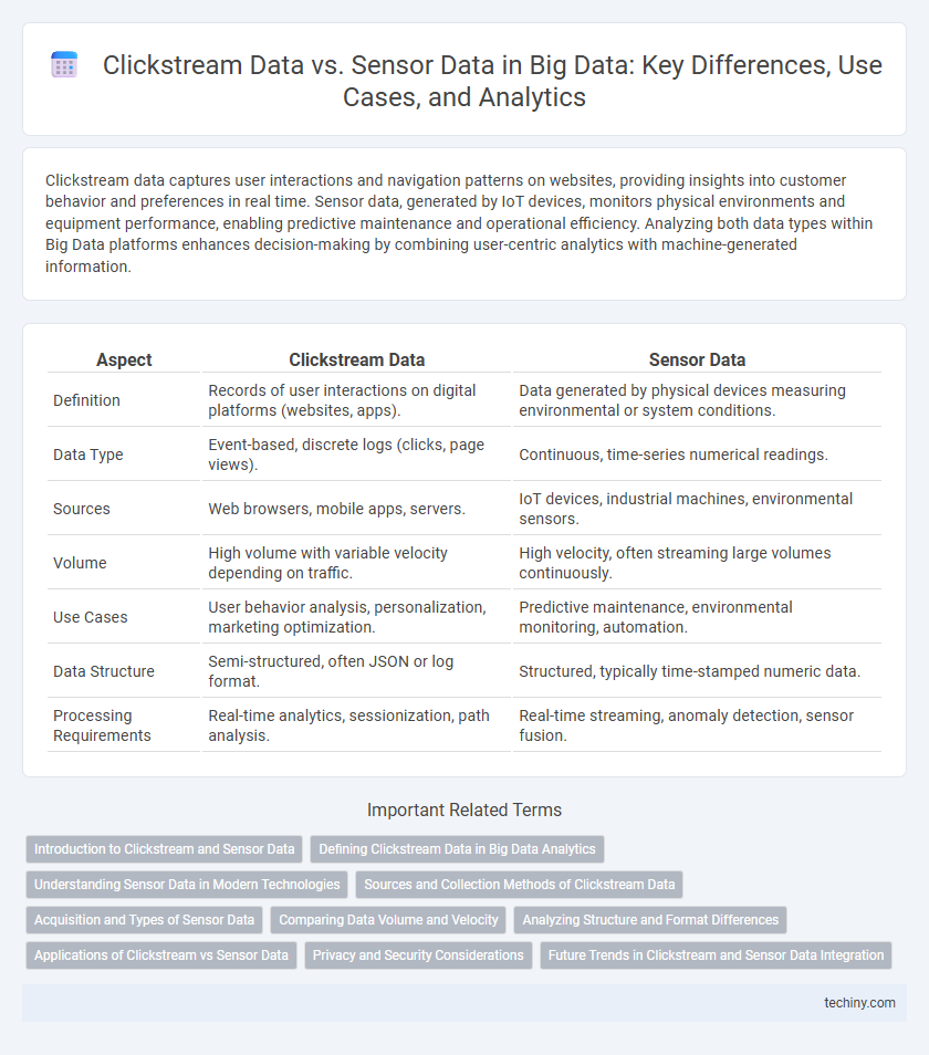 Clickstream Data vs. Sensor Data in Big Data: Key Differences, Use Cases, and Analytics
