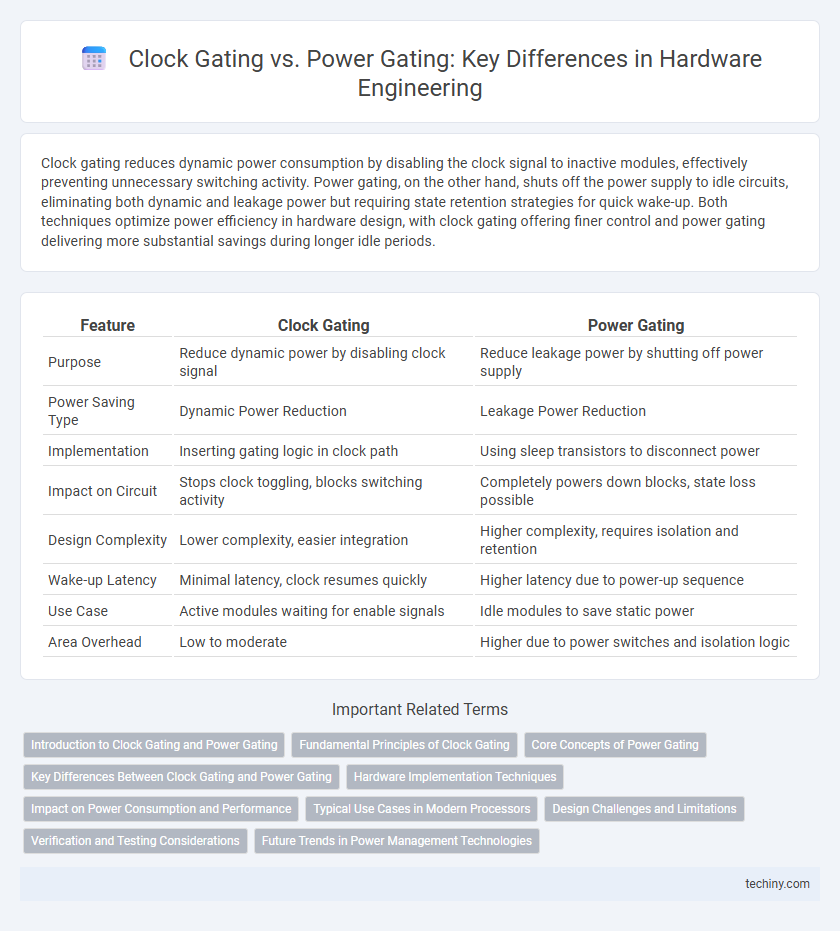 Clock Gating vs. Power Gating: Key Differences in Hardware Engineering