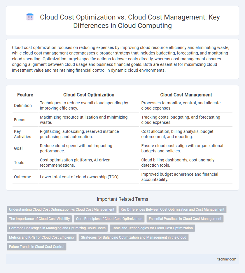 Cloud Cost Optimization vs. Cloud Cost Management: Key Differences in Cloud Computing