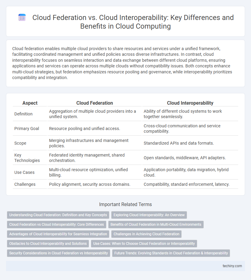 Cloud Federation vs. Cloud Interoperability: Key Differences and Benefits in Cloud Computing
