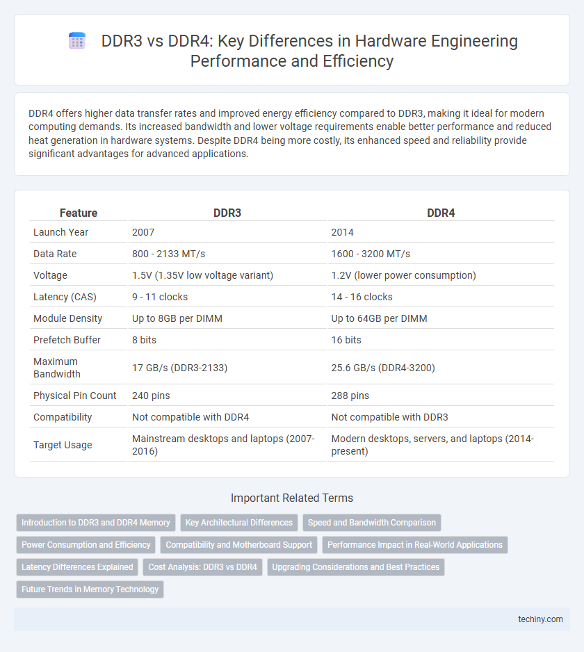 DDR3 vs DDR4: Key Differences in Hardware Engineering Performance and Efficiency