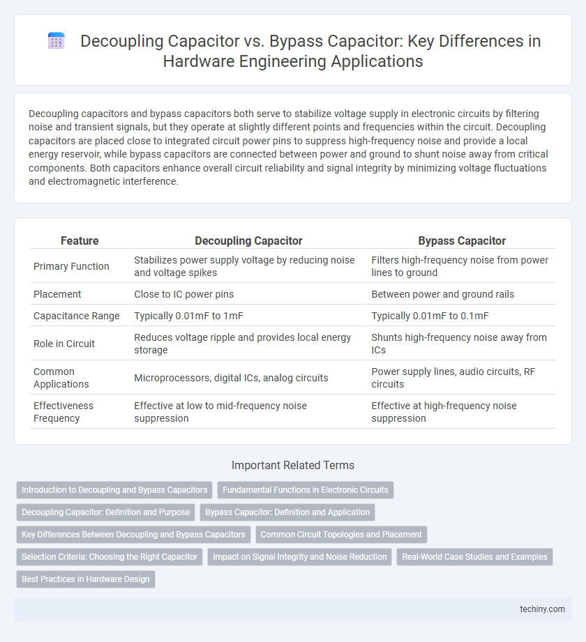 Decoupling Capacitor vs. Bypass Capacitor: Key Differences in Hardware Engineering Applications