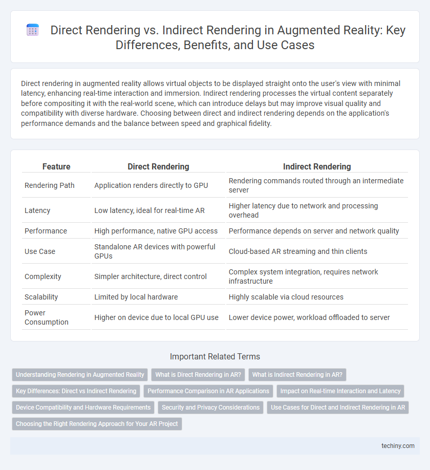 Direct Rendering vs. Indirect Rendering in Augmented Reality: Key Differences, Benefits, and Use Cases