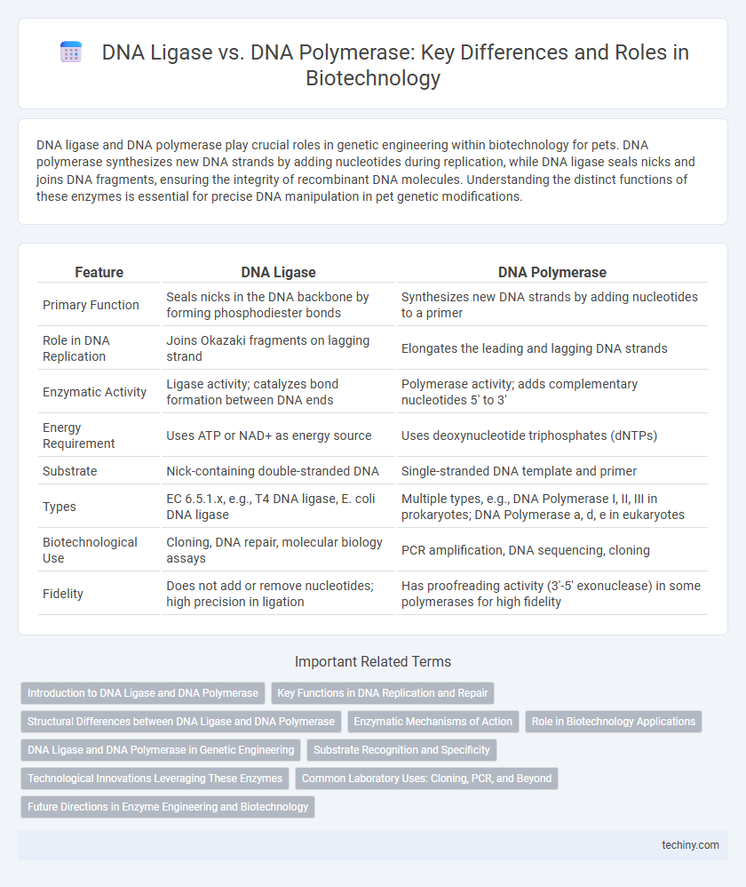 DNA Ligase vs. DNA Polymerase: Key Differences and Roles in Biotechnology
