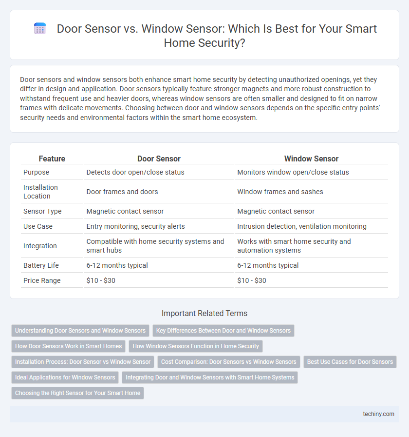 Door Sensor vs. Window Sensor: Which Is Best for Your Smart Home Security?