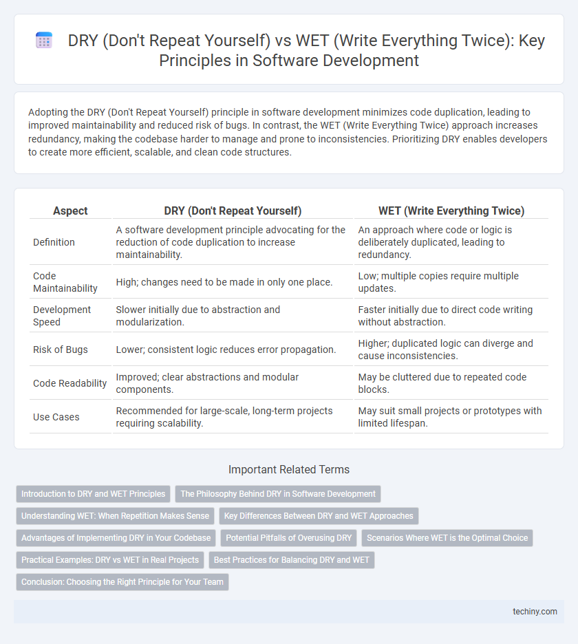 DRY (Don't Repeat Yourself) vs WET (Write Everything Twice): Key Principles in Software Development