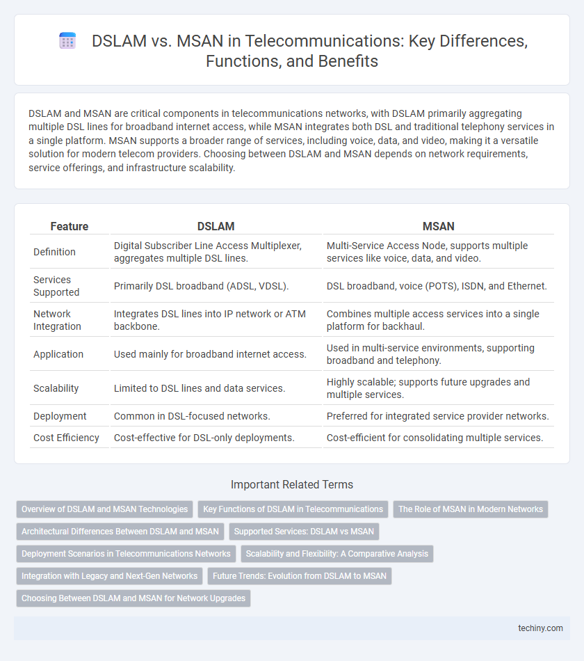 DSLAM vs. MSAN in Telecommunications: Key Differences, Functions, and Benefits