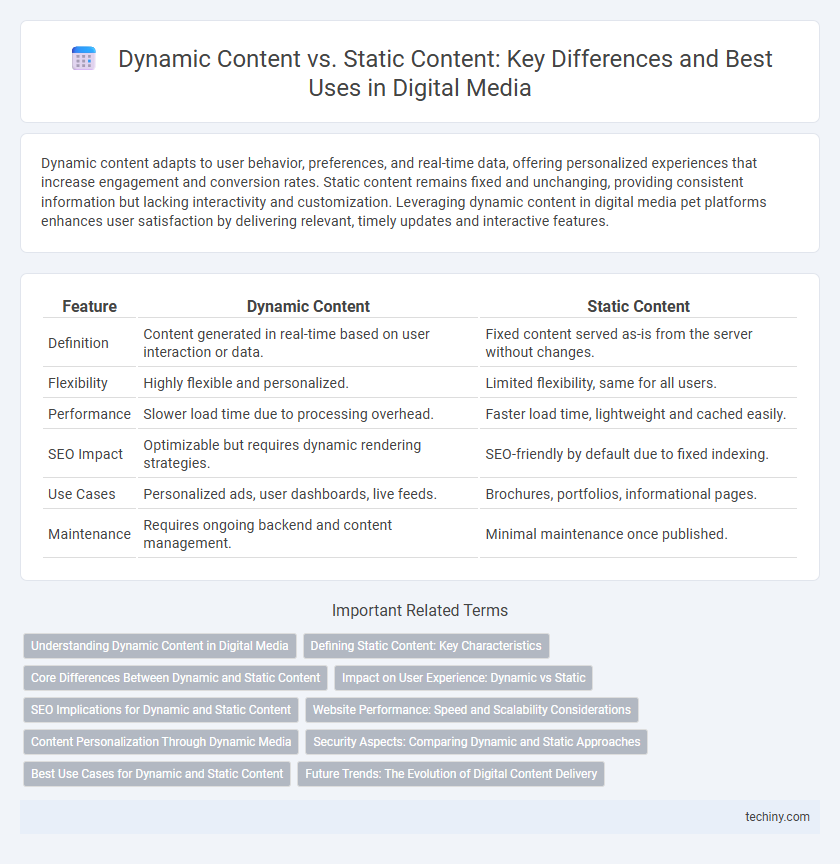 Dynamic Content vs. Static Content: Key Differences and Best Uses in Digital Media