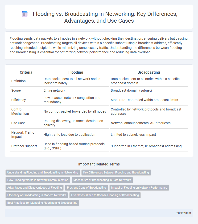 Flooding vs. Broadcasting in Networking: Key Differences, Advantages, and Use Cases