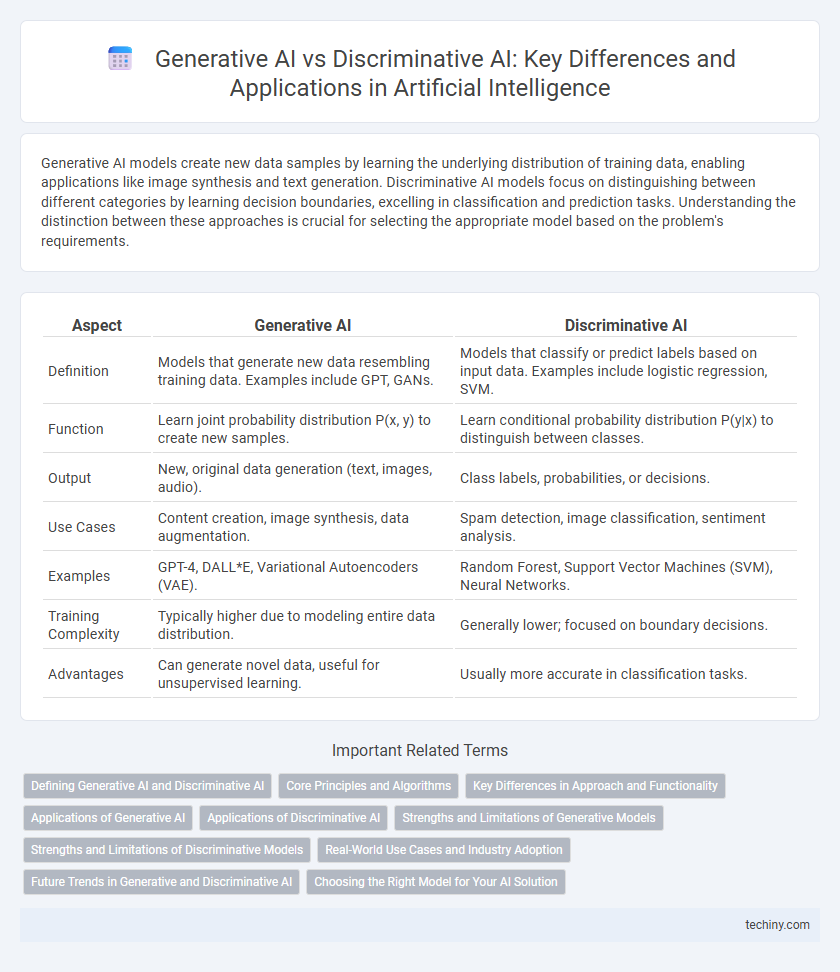 Generative AI vs Discriminative AI: Key Differences and Applications in Artificial Intelligence