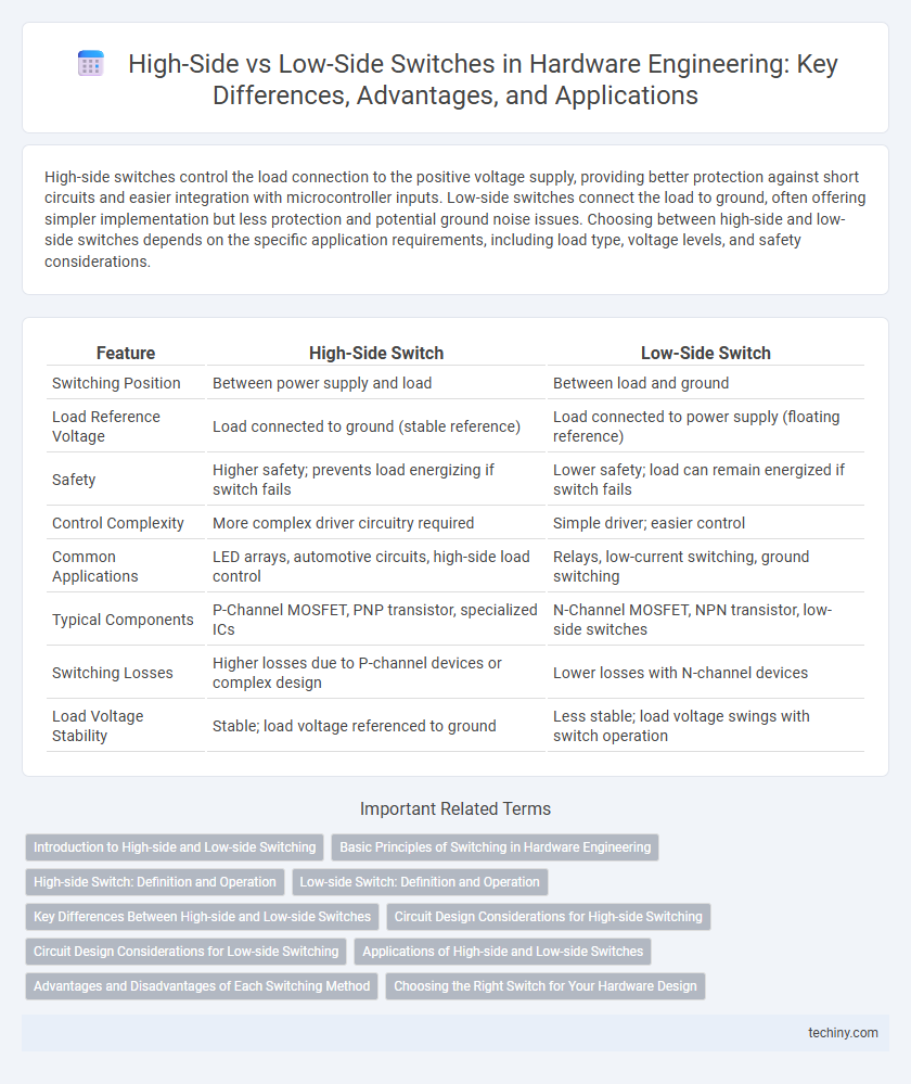 High-Side vs Low-Side Switches in Hardware Engineering: Key Differences, Advantages, and Applications