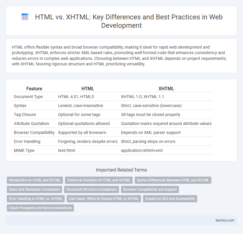 HTML vs. XHTML: Key Differences and Best Practices in Web Development