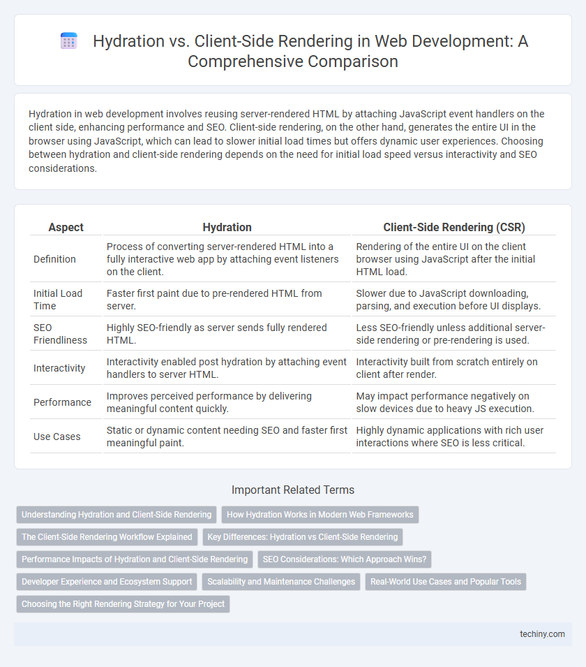 Hydration vs. Client-Side Rendering in Web Development: A Comprehensive Comparison