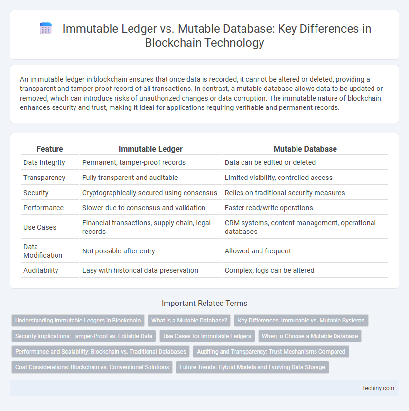 Immutable Ledger vs. Mutable Database: Key Differences in Blockchain Technology