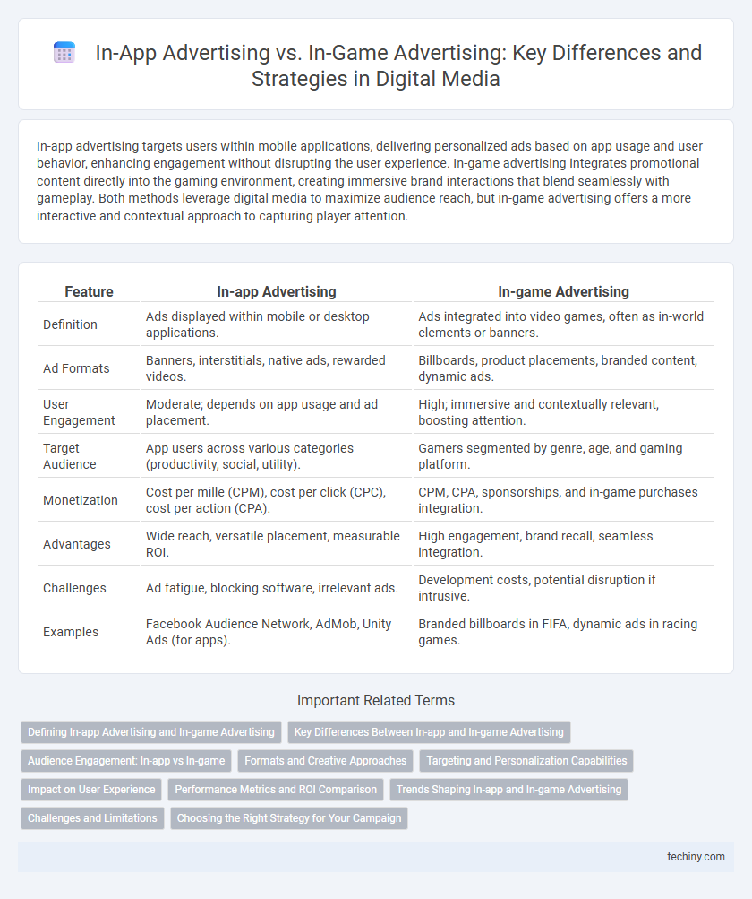 In-App Advertising vs. In-Game Advertising: Key Differences and Strategies in Digital Media