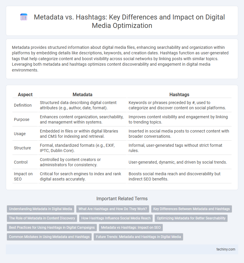 Metadata vs. Hashtags: Key Differences and Impact on Digital Media Optimization