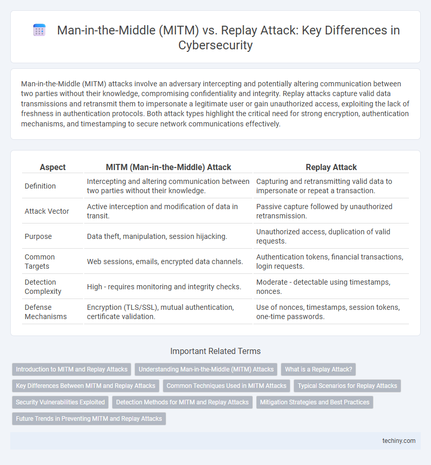 Man-in-the-Middle (MITM) vs. Replay Attack: Key Differences in Cybersecurity